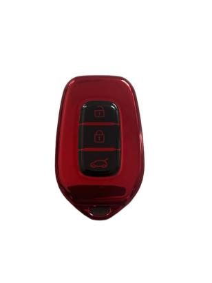Husă cheie auto TPU roșie compatibilă Dacia Logan 3 2021-2022, 3 butoane