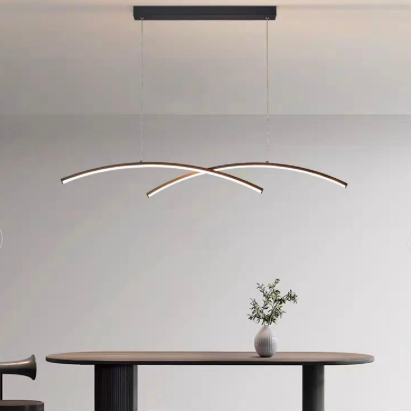 Lustră LED FLUIRA 52W, dimabilă, cu telecomandă, 3 temperaturi, negru