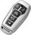 Husa Cheie Compatibila cu Auto Ford Mustang, Smartkey, 5 Butoane, Tpu, Silver