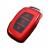 Husă cheie smartkey Hyundai Tucson 2016+ din TPU roșu, 3 butoane, aspect premium