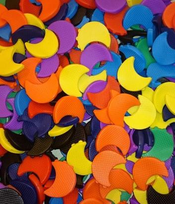 Căpășoane semilună pentru chei, multicolore, pachet 100 bucăți OEM