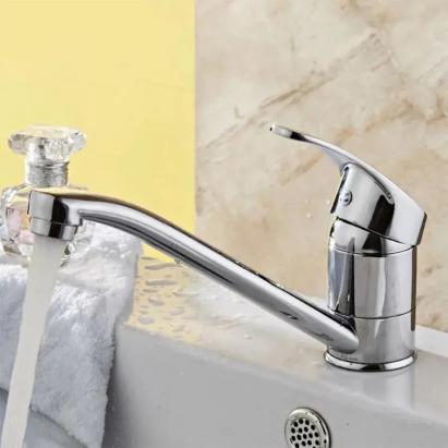 Baterie lavoar crom Korman Technik cu pipă pivotantă 15 cm și cartuș ceramic