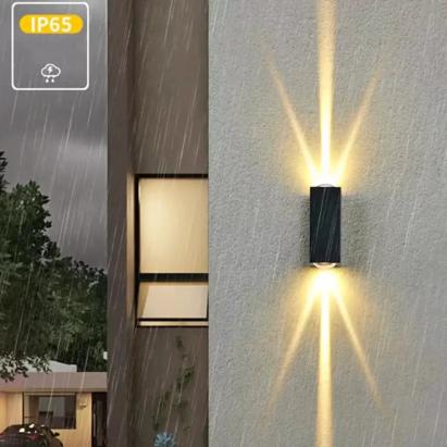 Aplică LED de exterior Celsis 6W, neagră, IP65, lumină sus-jos