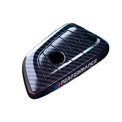 Husă cheie Smartkey pentru BMW Seria G, 3/4 butoane, ABS, carbon negru