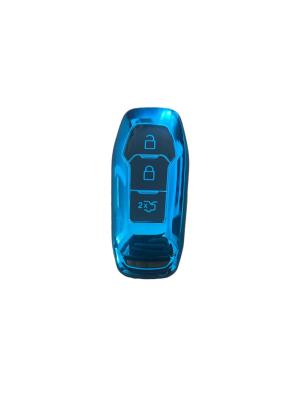 Husă cheie Smartkey Ford Ranger/Explorer, 3 butoane, TPU premium, albastru