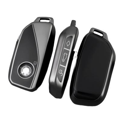 Husă cheie BMW SmartKey 2023 din TPU, gri închis, compatibilă G70/G09