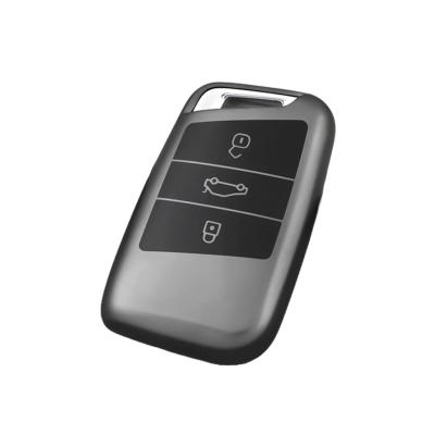 Husă cheie auto smartkey 3 butoane pentru Passat B8/Arteon, TPU gri închis