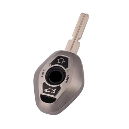 Husă cheie BMW E46/E39, 3 butoane, TPU gri, stil diamant, protecție premium