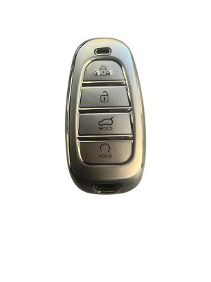 Husă cheie TPU Silver pentru Hyundai Tucson 2022-2024 Smartkey, 4 butoane