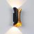 Aplica LED exterior Pauline 10W, IP65, metal negru cu accente aurii