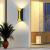 Aplica LED exterior Pauline 10W, IP65, metal negru cu accente aurii