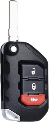 Carcasa cheie tip briceag pentru Jeep Wrangler/Gladiator 2018-2023, 3 butoane