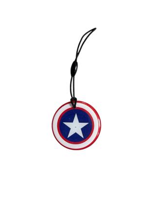 Set 10 cartele interfon EM4305 clonabile, epoxy model stea, cu snur