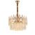 Candelabru Cristal ALHAMBRA Nobile 5x E14, Diametru 40cm, Auriu Lucios, Inaltime Reglabila