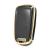 Husă cheie briceag Opel Astra J / Insignia, 3 butoane, TPU negru-auriu