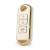 Husă cheie Mazda slim, 3 butoane, din TPU alb cu contur auriu
