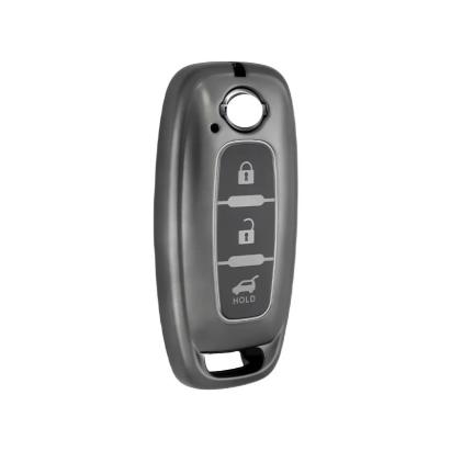 Husă cheie Nissan Qashqai 2022-2025 Smartkey, 3 butoane, TPU gri premium