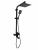 Coloană de duș Mixxus KUB-009-J neagră, 120 cm, monocomandă, cu pară și duș tip ploaie