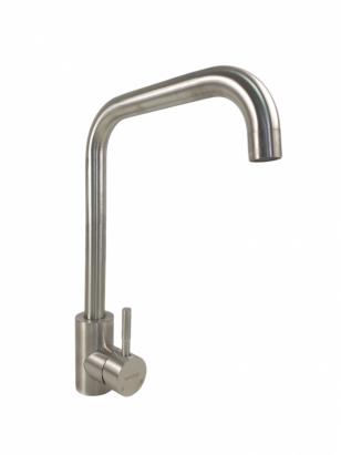 Baterie de bucătărie MIXXUS SUS-011-G din inox, monocomandă, cu racorduri