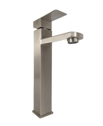 Baterie lavoar inalta MIXXUS KUB-001-HIGH din inox, monocomanda, cu racorduri