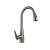 Baterie de bucătărie inox gri cu duș extractibil și 2 funcții, ZY1010