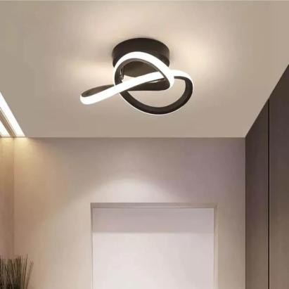 Lustră LED VERTEX Flow 24W, Ø25 cm, 3 culori lumină, negru mat