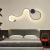 Aplica LED Delilah 38W decorativa, negru, 3 tonuri lumina, metal si silicon