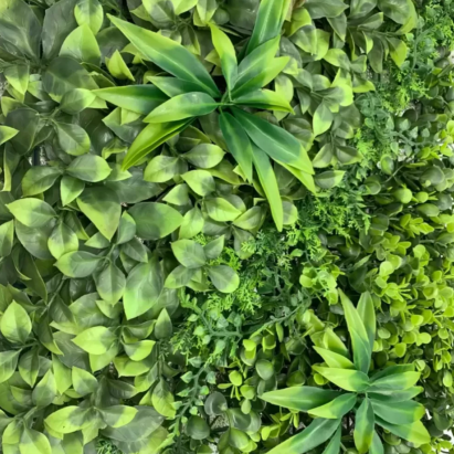 Panou verde artificial pentru perete, 60x40 cm, frunziș decorativ