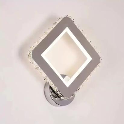 Aplica LED cu cristal Santana 34W, argintie, 3 tipuri de lumina
