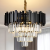Candelabru Cristal BLOIS Nobile 5xE14, Diametru 40cm, Negru, Inaltime Reglabila