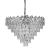 Candelabru din cristal Jordan argintiu, 10xE27, diametru 60 cm, pentru interior
