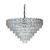Candelabru din cristal Windsor Supremo 10xE14, Ø80 cm, crom lucios, inaltime reglabila