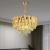 Candelabru din cristal Buckingham Petito, 3xE14, auriu lucios, diametru 30 cm