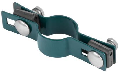 Colier de prindere trecere 48 mm pentru stâlp rotund, verde RAL6005