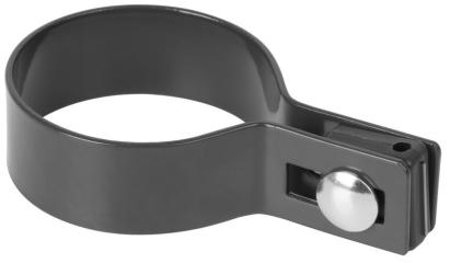 Colier de capăt pentru stâlp rotund 60 mm, antracit RAL7016, Zn+PVC