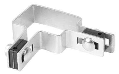 Colier colțar zincat 60x40 mm pentru prindere pe stâlp pătrat