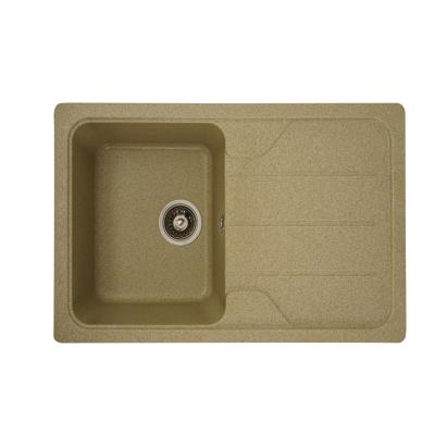 Chiuvetă din compozit de granit pentru bucătărie ELEFANT PREMIUM 7850 VERONA Bej 775 x 495 mm