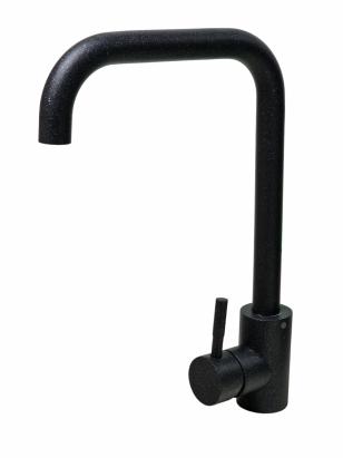 Baterie de bucătărie 3008B negru metalic, monocomandă, cu pipă înaltă