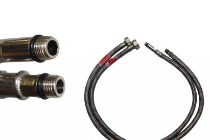 Furtun flexibil alimentare inox 50 cm, racord F1/2–M10, set KOER