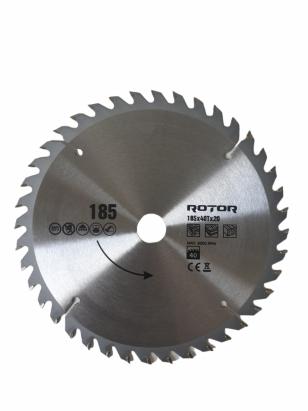 Disc circular pentru lemn ROTOR 185x20 mm, 40T Vidia