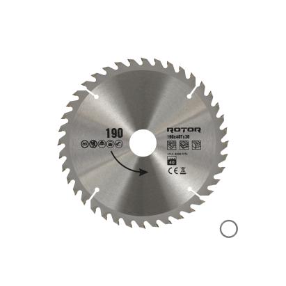 Disc circular pentru tăiat lemn Rotor 190x30 mm, 40 dinți Vidia (HM)