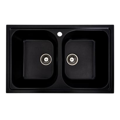 Chiuveta de bucătărie Elefant Premium Equatoria, Negru metalic , 785x490 mm