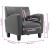 Fotoliu, gri, piele ecologică GartenMobel Dekor
