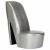 Scaun, design toc înalt, argintiu, piele ecologică GartenMobel Dekor