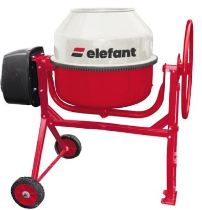 Betonieră Elefant EB-165L, 165 L, 900 W, tambur 626 mm, 29 rpm