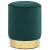 Taburet, verde închis și auriu, catifea 28 x 36 cm GartenMobel Dekor