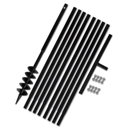 Burghiu de sol cu mâner 100 mm cu tub prelungitor 9 m, oțel GartenMobel Dekor