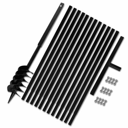 Burghiu de sol cu mâner 120 mm cu tub prelungitor 13 m, oțel GartenMobel Dekor