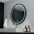 Oglindă LED rotundă 80 cm Piazza Basic, cu control touch pentru baie