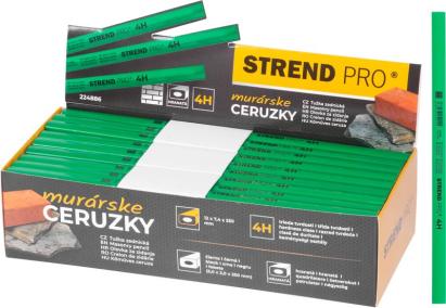 Creion de zidar Strend Pro 4H, 250 mm, mina neagra, forma hexagonala (72 buc)